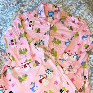Cute Snowman Flannel Pajamas